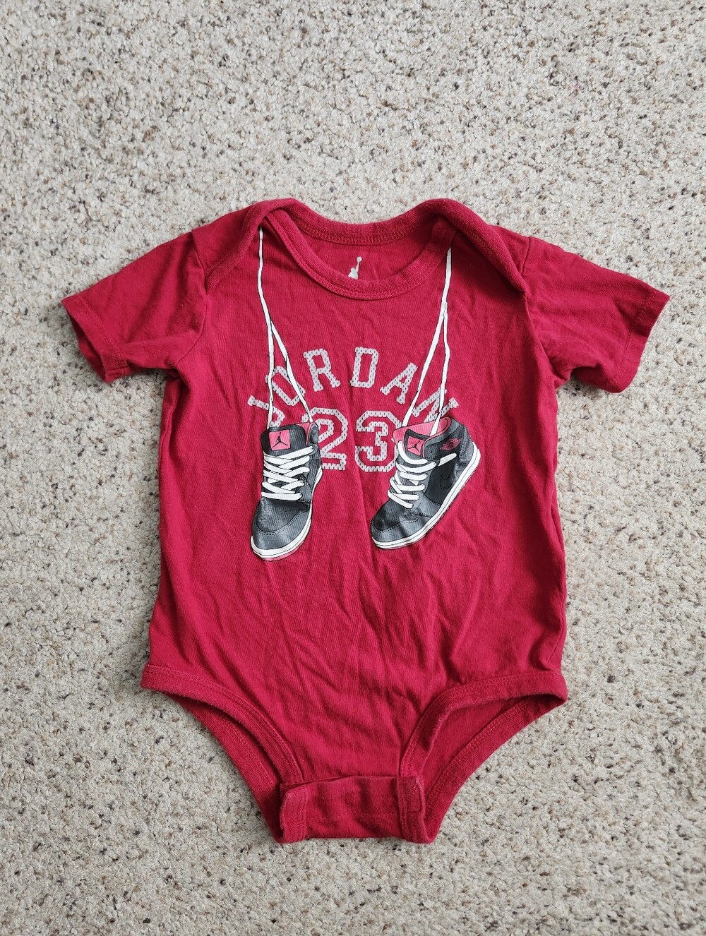 Jordan 23 Red Baby Bodysuit